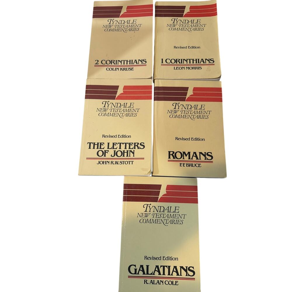 5 Tyndale New Testament Bible Commentaries 1&2 Corinthians galatians romans john